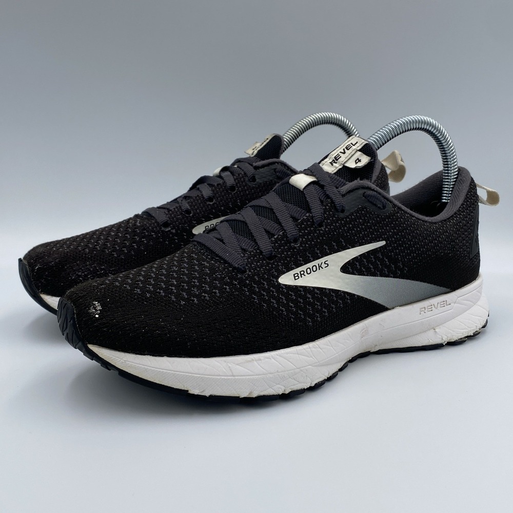 Brooks Revel 4 Women's 8 B Black Oyster Silver Running Shoes 1203371B063